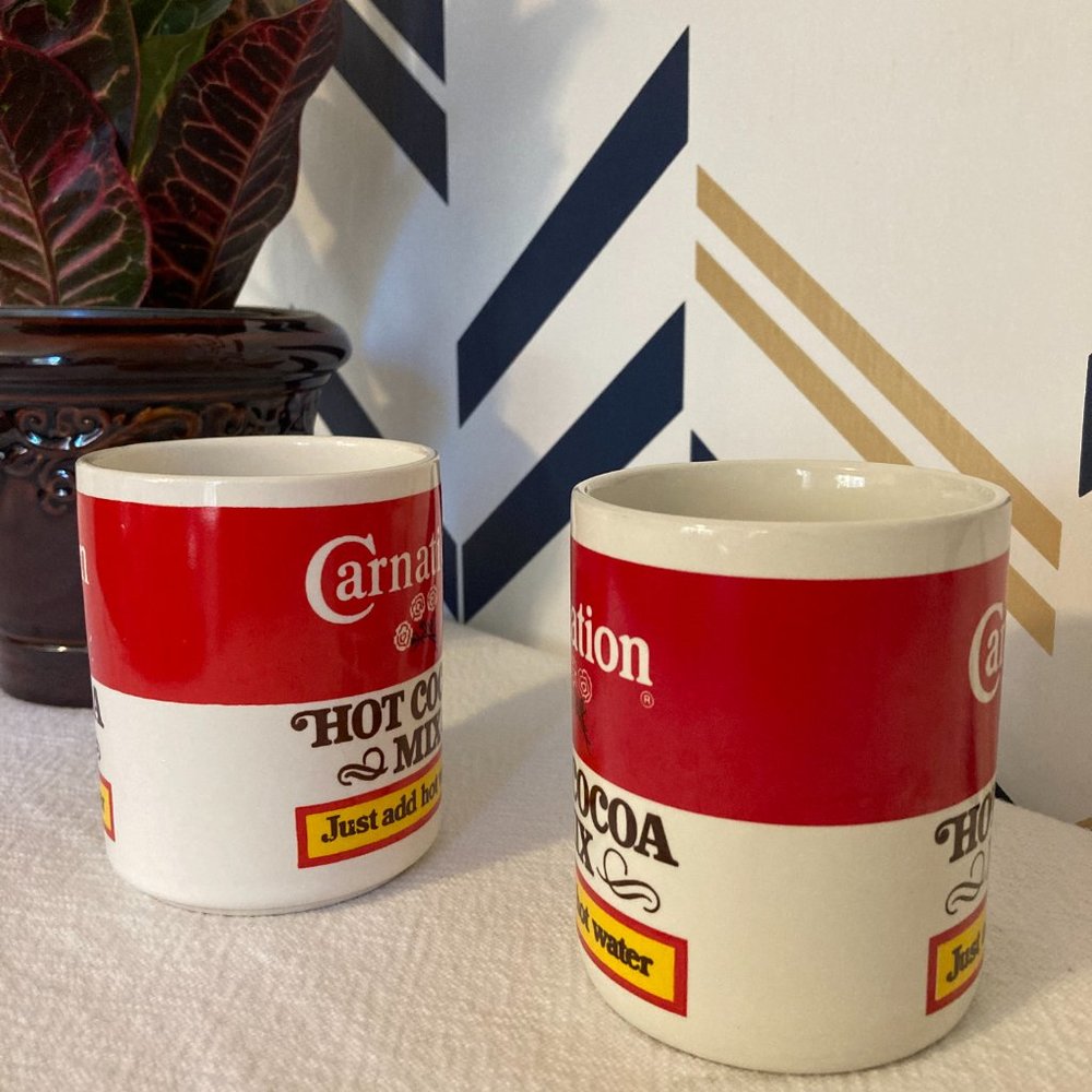 Vintage - Set of 2 – Carnation Hot Cocoa Mix - Mugs - Picture 2 of 8